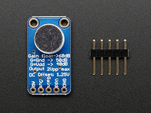 Amplificador De Microfone Adafruit Electret - Max9814 Com Controle De Ganho Automático Ada1713