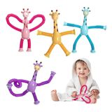 Kit 4 Girafas De Brinquedo Tubo Infantil