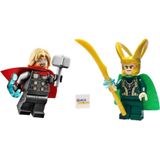 Lego Superheroes Thor E Loki Minifiguras Com Mjolnir Um