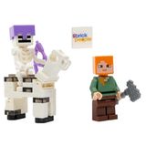 Lego Minecraft Alex Com Esqueleto E Skeleton Horse Mini