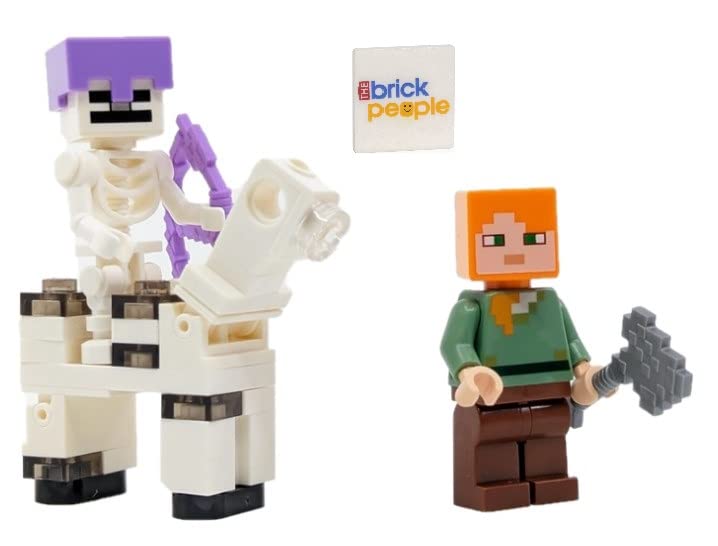 Lego Minecraft Alex Com Esqueleto E Skeleton Horse Mini