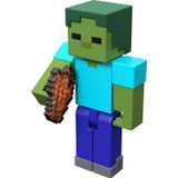 Minecraft Craft-a-block Zombie Figure Authentic Pixelated Video-game Characters Action Toy To Create Explore And Survive Collectible Gif