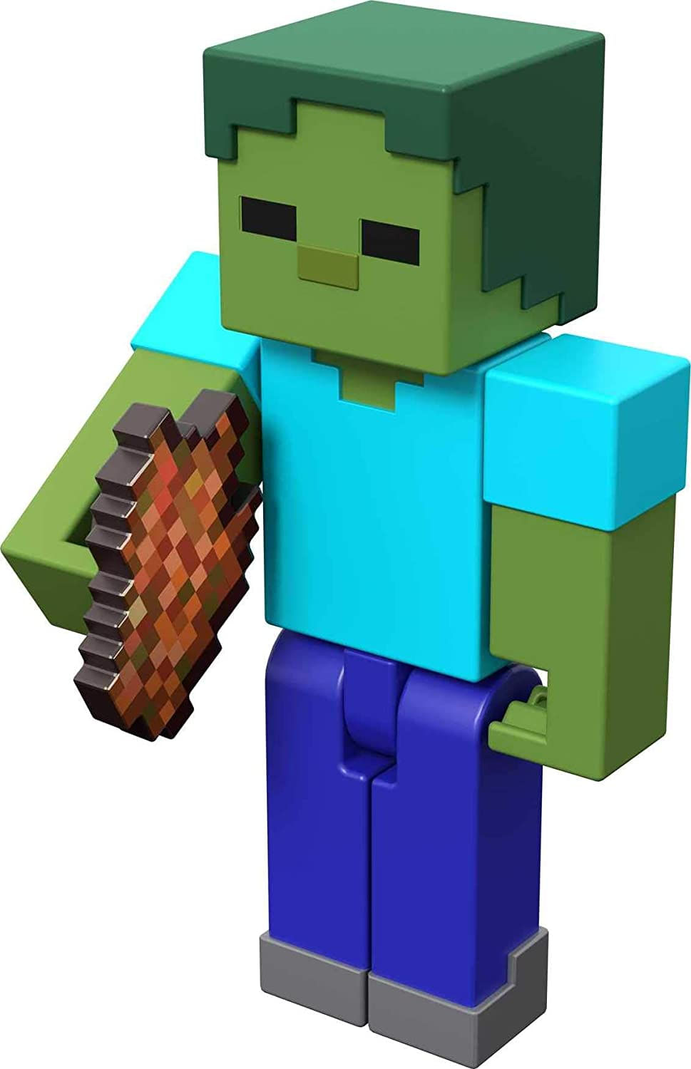 Minecraft Craft-a-block Zombie Figure Authentic Pixelated Video-game Characters Action Toy To Create Explore And Survive Collectible Gif