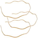 Beaupretty 3pcs Golden Metal Headbands Bandas De Cabelo Ondulado Spr