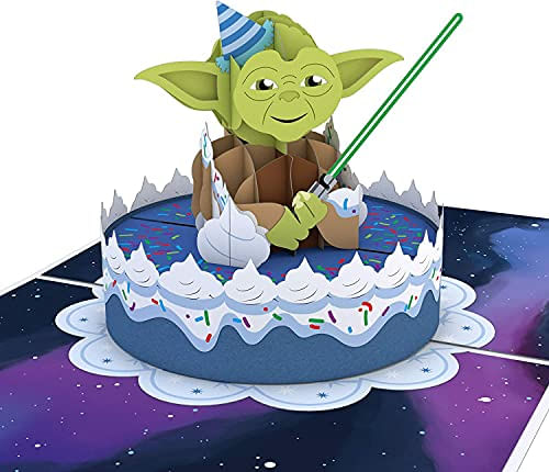 Lovepop Star Wars Yoda Cartão De Aniversário Pop Up, 5x7 - 3d Cartão De Aniversário, Cartões De Aniversário Pop-up Para Crianças, Cartões De