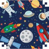 Papel Presente Bobina Couche 60cm.mod.621 Astronauta