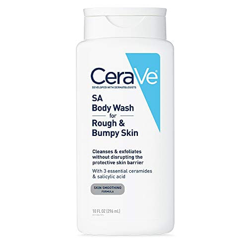 Cerave Body Wash Com  De Ácido Salicílico Lavagem Corporal Livre De Fragrâncias Para Esfoliar A Pele Áspera E Esburacada  Alergia Testada