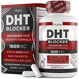 Dht Blocker Hair Growth Supplement - High Potency Biotin &amp; Saw Palmetto For Hair Regrowth - Natural Hair Loss Treatments For Women &amp; Men - H