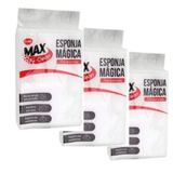 Kit 3 Esponja Mágica Bucha Branca Buxa Esfregao Tira Mancha