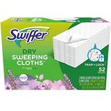 Swiffer Sweeper Dry Sweeping Pad, Multi Surface Refis For Dusters Floor Mop With Febreze Lavender Scent, 52 Count