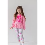 Barbie Little Girls Pullover Peplum Fleece Hoodie &amp; Leggin