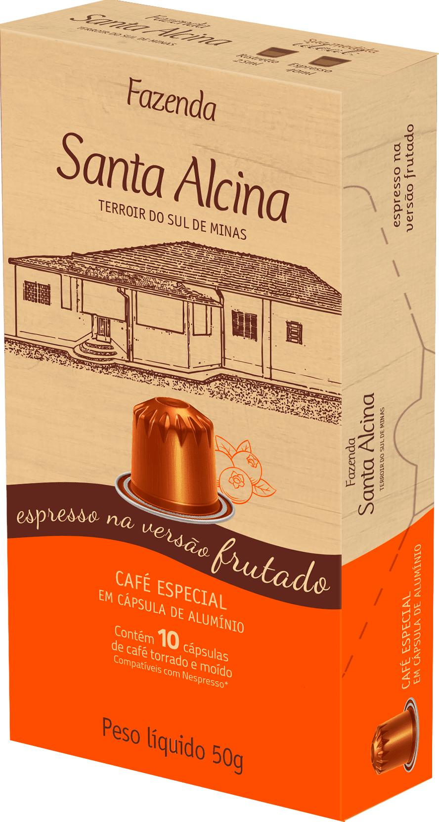 Café Fazenda Santa Alcina Frutado 10 Cápsulas - Compatíveis Nespresso®*