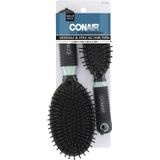 Conair Escova De Cabelo Tamanho Total E Médio Com Suporte Em Nylon Cores Variáveis