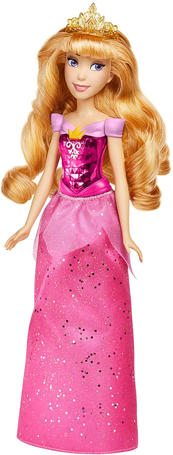 Disney Princess Royal Shimmer Aurora Doll, Boneca De Moda Com Saia E Acessórios, Brinquedo Para Crianças 3 Anos Ou Mais