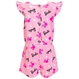 Barbie Little Girls Francês Terry Sem Mangas Romper Rosa 6-