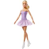 Boneca Patinadora Barbie Com Roupa Roxa