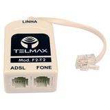 Filtro Modem Adsl 2 Saida F2-t2 Branco Telmax