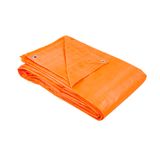 Lona Carreteiro Laranja 100 Micras 70g/m2 Com Ilhoses Metálicos - Ajax, Opção: Laranja, Tamanho: 2x2