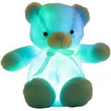 Creative Light Up Led Indutive Teddy Bear Stuffed Animals Pelúcia Brinquedo Colorido Urso De Pelúcia Brilhante, 20-inch (azul)