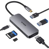 Adaptador Mokin Usb C Para Macbook Pro/air 2019,mac Dongle ,6 Em 1 Hub Usb-c Multiportas Para 2 Usb 3.0 4k Hdmi Sd Tf Leitor De Cartões E Adaptadores