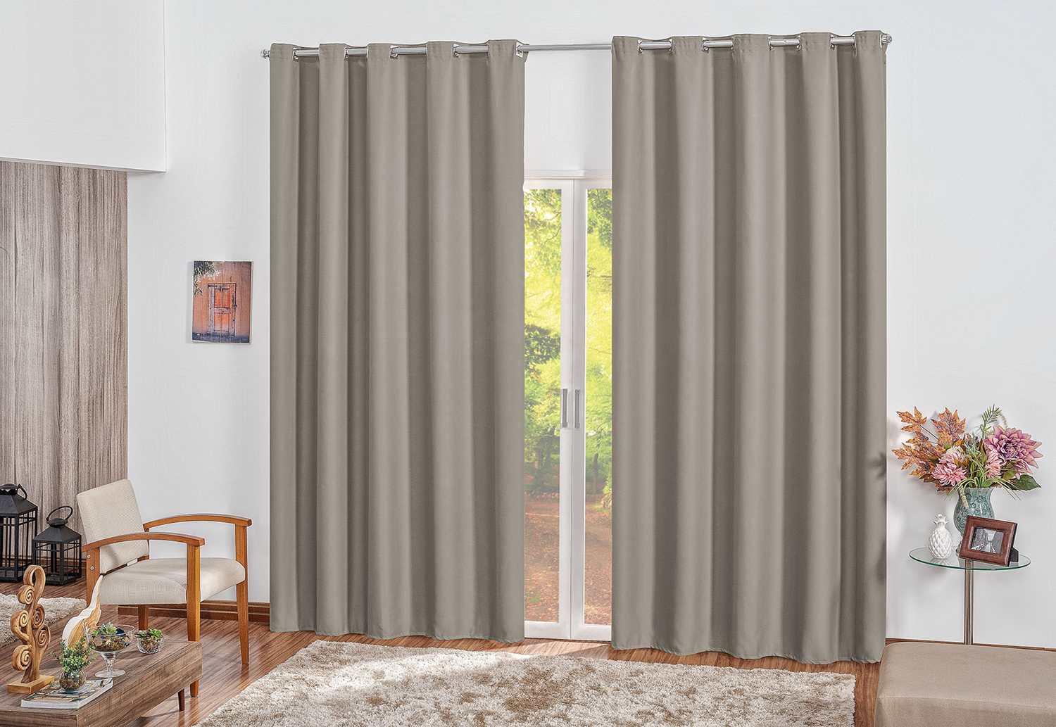 Cortina Semi Blackout Tecido Para Sala Ou Quarto 3m X 2,70m