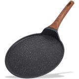 Eslite Life Crepe Pan Panqueca Dosa Tawa Pan Antistick Flat Griddle Frigideira Frigideira Pan Para Omelete, Tortillas, Indução Compatível, 11 Polegad