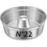 Kit Com 10 Formas De Bolo Padaria Com Cone Central  N° 22 (22 Centímetros De Diâmetro)
