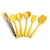 Kit De Utensílios De Silicone Com 6 Peças Amarelo - Oikos