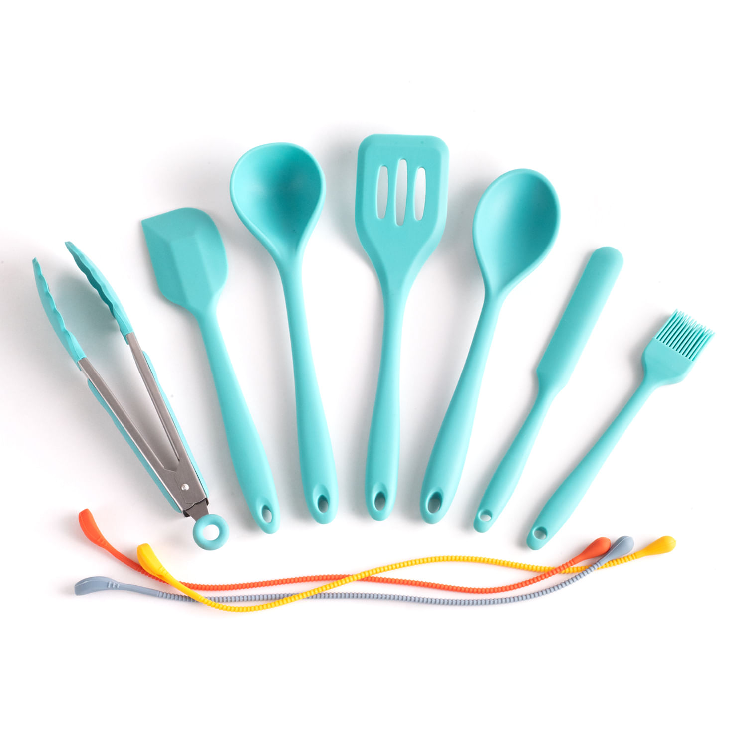 Kit De Utensílios De Silicone Com 8 Peças Amarrador - Oikos