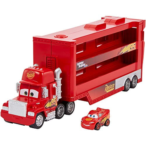 Disney Pixar Carros Disney Pixar Carros Minis Transporter Com Veículo, Presente De Aniversário Infantil Para Crianças 4 Anos Ou Mais