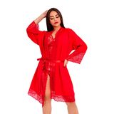 Robe Imi Lingerie Roupão Noiva Madrinha Com Renda Manga Longa Florallys