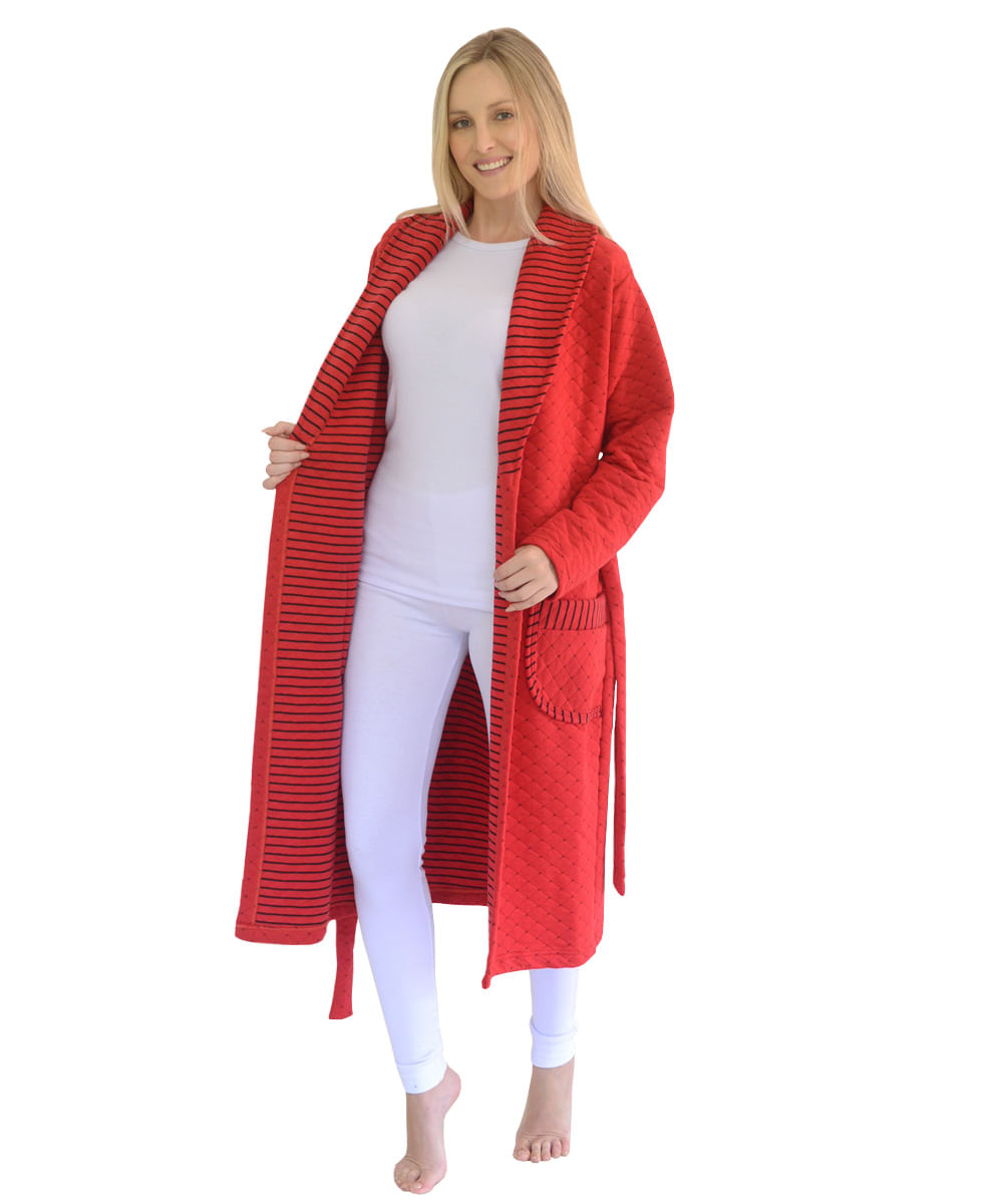 Robe Roupão Longo Feminino Matelassê Canto Íntimo