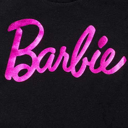 Barbie Little Girls Moda Pullover T-shirt Gráfica Preto