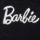 Barbie Big Girls Moda Pullover T-shirt Gráfica Preto / Si