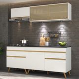 Cozinha Compacta 4 Peças Com Leds Mp2031 Veneza Up Multimóveis Branca