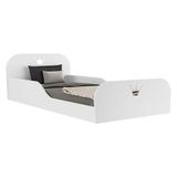 Cama Solteiro Montessoriana Com Colchão Incluso Encantada Multimóveis Branca