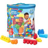 Mega Bloks First Builders Big Building Bag com Grandes Blocos de Construção, Construção de Brinquedos para Crianças (80 Peças) - Saco Azul