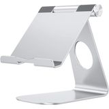 Porta-suporte de tablet ajustável, OMOTON T1 iPad Stand, Desktop Alumínio Tablet Dock Cradle Compatível com iPad Air 4/Mini, Novo iPad 10.2/9.7, iPad