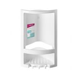 Porta Shampoo Primafer, Pvc, Com Ganchos, Branco