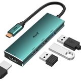 Adaptador Usb C Hub Hdmi, Usb C Para Usb Hub Aorz Usb C Dongle 4 Em 1 Tipo C Hub Com 4k Hdmi, Porta Usb 3.0 Usb 2.0 Para Macbook/pro/air (thunderbolt