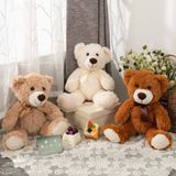 Morismos 3 Packs Teddy Bear Stuffed Animals Plush - 13,5 Polegadas Altura Bonito Brinquedos De Pelúcia Em 3 Cor Marrom Claro, Marrom Escuro, Ursos De