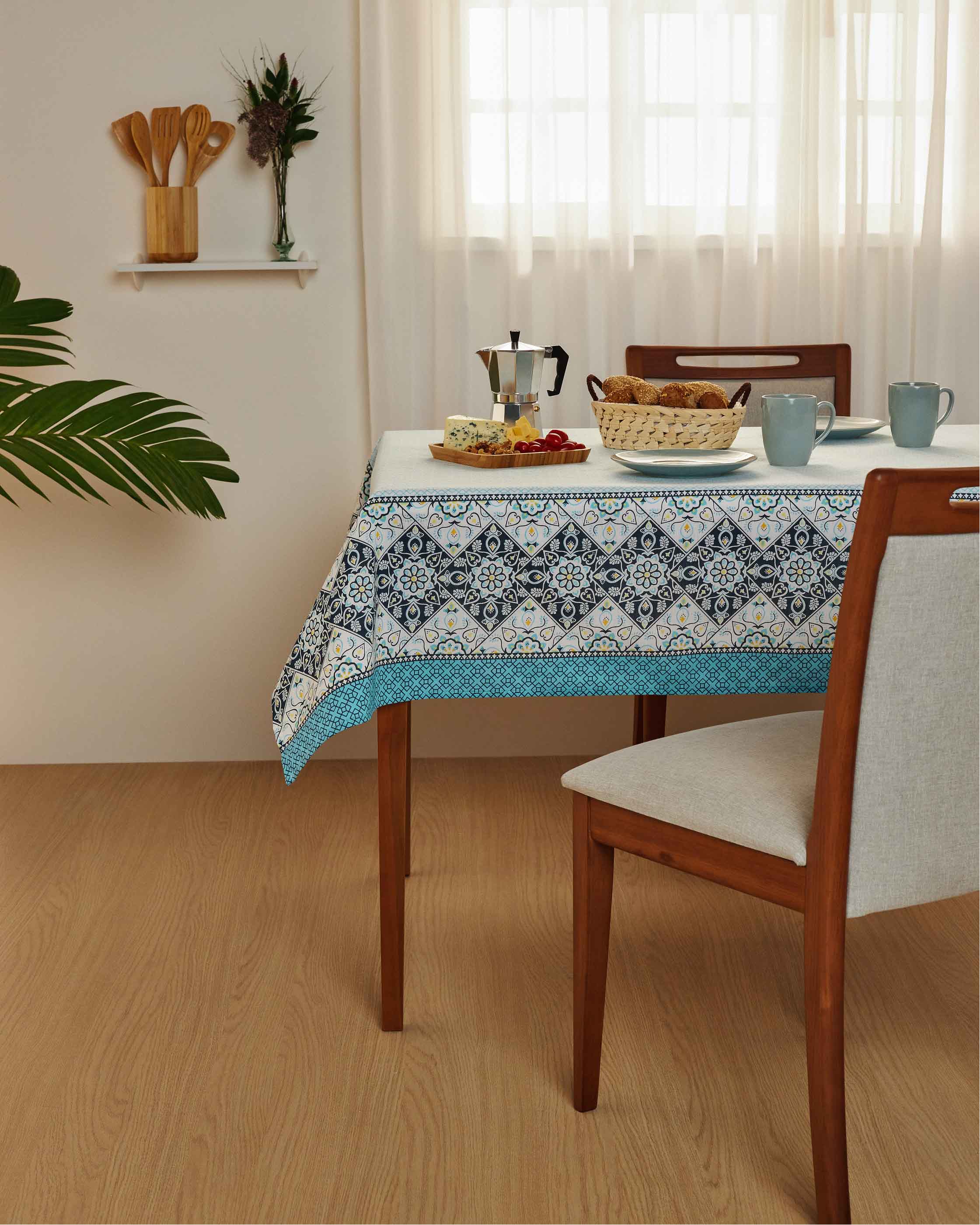 Toalha De Mesa Pop Quadrada 4 Lugares Faiança 1,40 M X 1,40 M