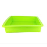 Forma Silicone Quadrada Bolo Torta Forno 26x5cm - Verde