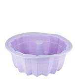 Forma De Silicone Vazado Forno Bolo Pudim 22x9cm - Roxo