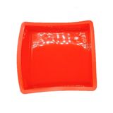 Forma Silicone Quadrada Bolo Torta Forno 26x5cm - Vermelho