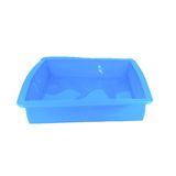 Forma Silicone Quadrada Bolo Torta Forno 26x5cm - Azul