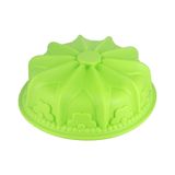 Forma De Silicone Para Bolo Pudim Redonda Coroa - Verde