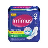 Absorvente Intimus Noturno Cobertura Seca Com Abas 8un