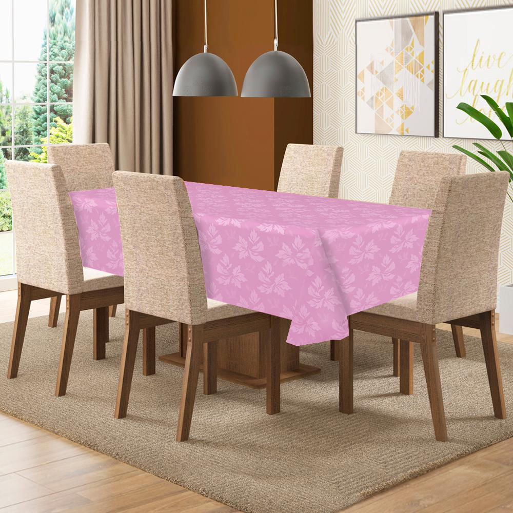 Toalha De Mesa De 6 Lugares Tecido Jacquard Retangular.