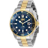 Relógio de quartzo de aço inoxidável Invicta Pro Diver 43mm, Dois Tons/Azul (Modelo: 30021)